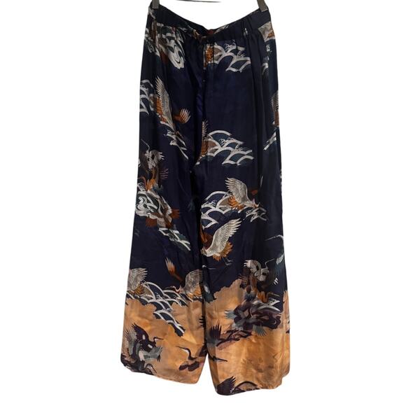 ASOS Wide-Leg Crane Print Pants – US 4 / EU 36 / UK 8 - Picture 2 of 5